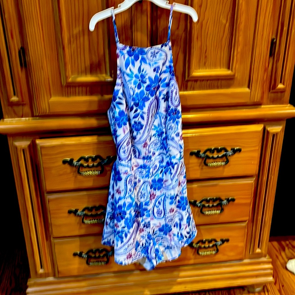 Cutesy floral/paisley swim cover up.